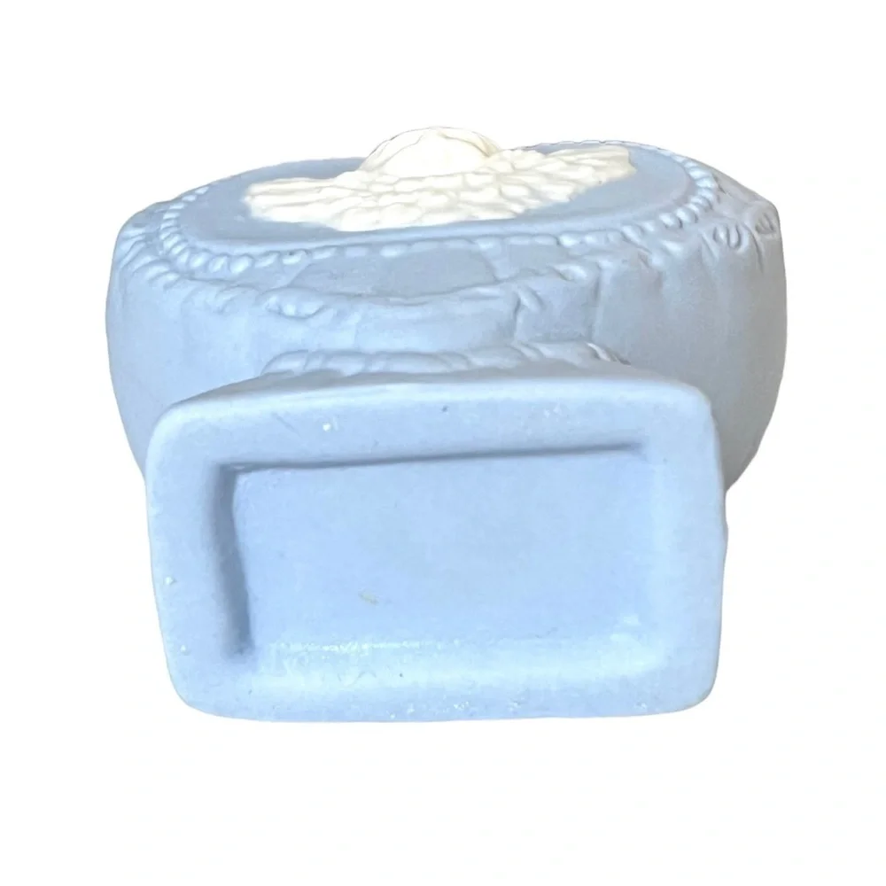 Ceramic Heart Angel Vase Blue/White